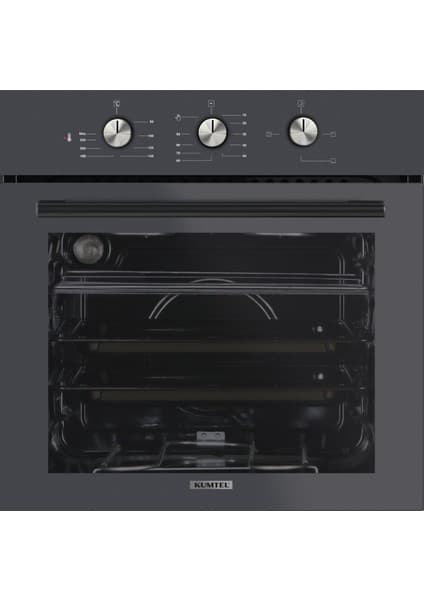 Kumtel Antrasit (Gri) Cam Ankastre Fırın B66-S2 MT 5