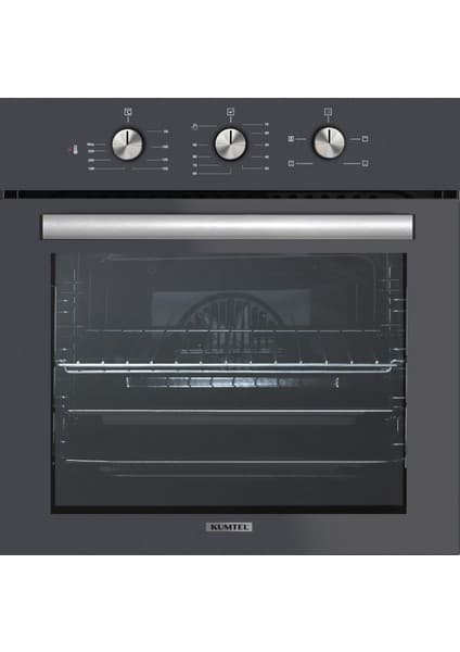 Kumtel Turbo Fanlı Antrasit (Gri ) Ankastre Fırın B66 - Sf2 ( 4 Pro 3 Düğ )