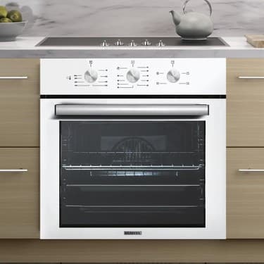 Kumtel Kristal Beyaz Cam Ankastre Fırın B66 - S2 (Mt) 3 Pro 3 Düğme(Plus) Cam Tel Raf Beyaz) 3