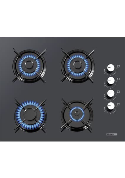 Kumtel Antrasit Cam Ankastre Ocak - Doğalgazlı (Ko-40 Tahdf)