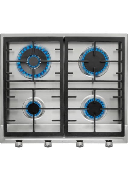 Teka - Ex 60.1 4g Aı Al Cı - Ankastre Paslanmaz Çelik Wok Gözlü Gazlı Ocak - Döküm Izgara - Inox - 60 cm - 112610039