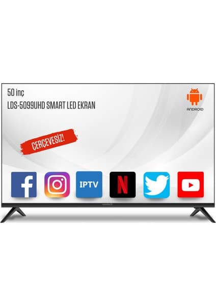 Navitech LDS-5099 50" 127 Ekran 4K Ultra HD Smart LED TV