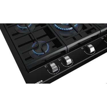 Teka - GZC 75330 XBC BK - Ankastre ExactFlame Teknolojili Kristal Wok Gözlü Cam Gazlı Ocak - Döküm Izgara - Siyah - 70 cm - 112570173 4