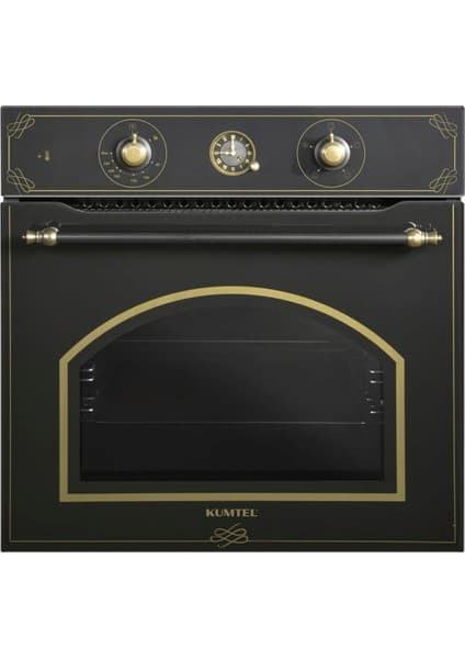 Kumtel Rustik Siyah Cam Ankastre Fırın