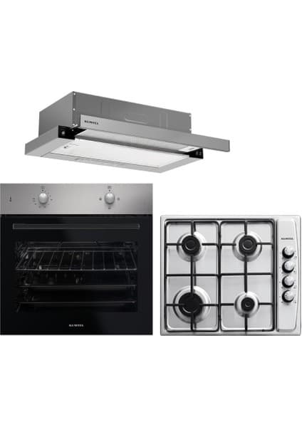 Kumtel Inox Aspiratörlü Ankastre Set