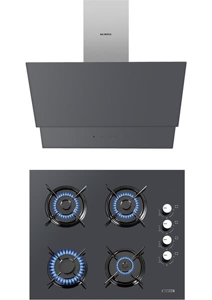 Kumtel Antrasit 2'li Ankastre Cam Set (DA6-835 + KO-40TAHDF) 5