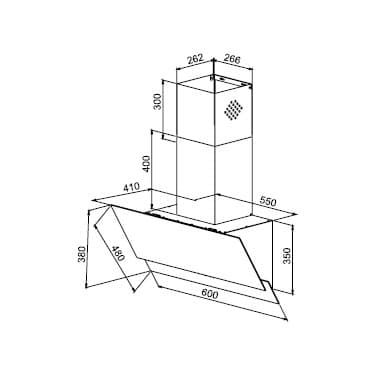Teka - ATV 60 - Duvar Tipi Davlumbaz - 550 m³/h - Beyaz Cam - 60 cm - 40495050 2