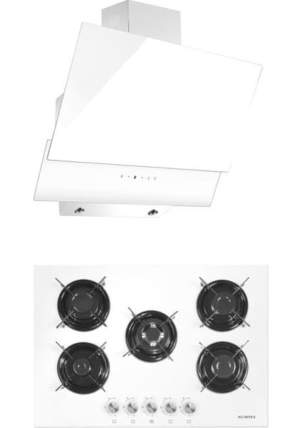 Kumtel 2'Li Camlı 5 Göz Ocaklı Ankastre Set