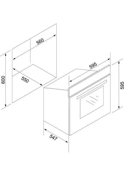 Luno F6503B01 Siyah Ankastre Fırın - 72L, A Enerji Sınıfı, 8 Fonksiyon 4