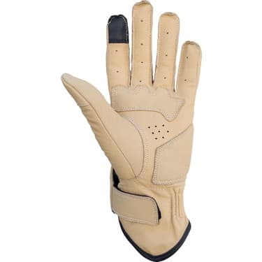 The Biker Jeans Livia Ecru Korumalı Motosiklet Deri Eldiveni 2