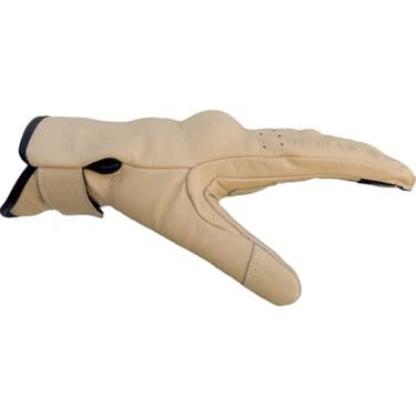 The Biker Jeans Livia Ecru Korumalı Motosiklet Deri Eldiveni 4