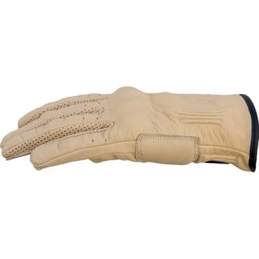 The Biker Jeans Livia Ecru Korumalı Motosiklet Deri Eldiveni 5