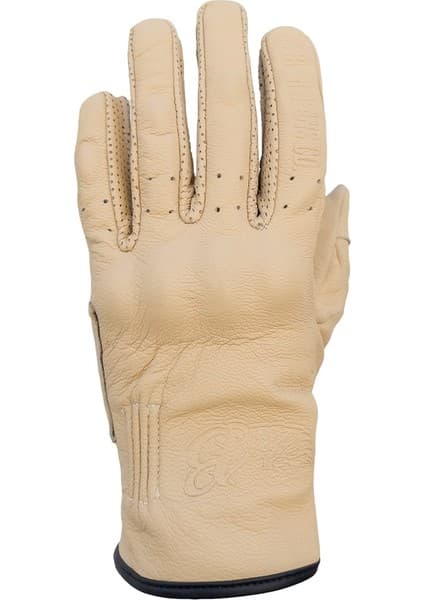 The Biker Jeans Livia Ecru Korumalı Motosiklet Deri Eldiveni 6