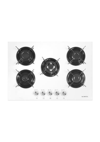 Kumtel 50 Oahdf 5 Gözlü Wok Bekli̇ Beyaz Cam Ocak