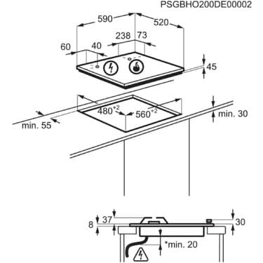 Electrolux KGG64362W Beyaz Cam Yüzeyli Ankastre Gazlı Ocak 4