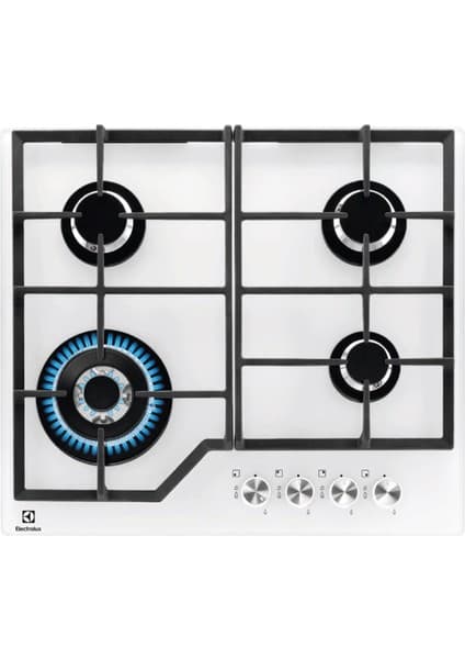 Electrolux KGG64362W Beyaz Cam Yüzeyli Ankastre Gazlı Ocak