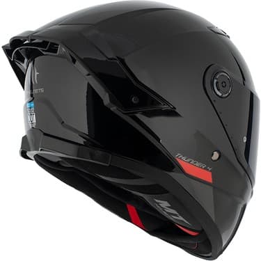 Mt Helmets Kask mt Thunder 4 Sv Solid A1 Gloss Black Şeffaf Vizör 4