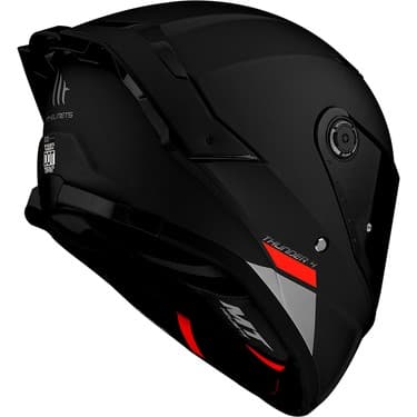 Mt Helmets Kask mt Thunder 4 Sv Solid A1 Matt Black Şeffaf Vizör 3