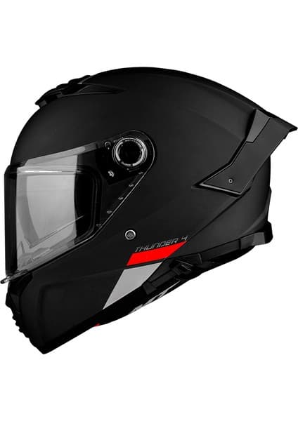 Mt Helmets Kask mt Thunder 4 Sv Solid A1 Matt Black Şeffaf Vizör 8