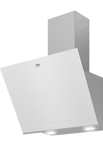 Beko Duvar Tipi Davlumbaz Beyaz Eğimli Tasarım 720 m3/sa Hava Debisi ile Sessiz Çalışma