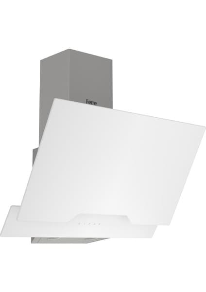 Ferre D064 Beyaz Çift Camlı Girintili Dokunmatik Davlumbaz