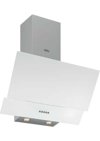 Esty 3480 Statik Düğme 60 cm Beyaz Davlumbaz - Mutfaklarınızı Aydınlatın!