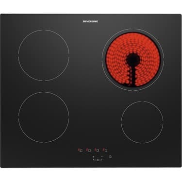 Silverline 3481 Flam VC8210B01 BO65E1B01 Siyah Cam Ankastre Set 3