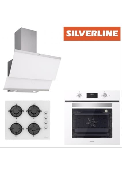 Silverline Beyaz Cam Ankastre Set BO6502W02 - CS5349W01 - 3420 Classy