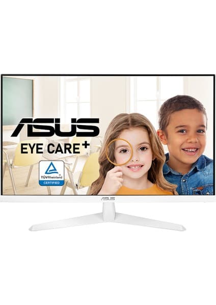 Asus VY279HE-W 27" 75HZ 1MS (HDMI VGA) EYECARE PLUS,FLICKER-FREE,CERCEVESIZ,DUSUK MAVI ISIK RENK ARTIRMA Antibakteriyel Kaplama 1920x1080 IPS VESA BEYAZ Monitör (VY279HE-W)