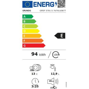 Grundig GPDF 5701 S 5 Programlı Bulaşık Makinesi 5