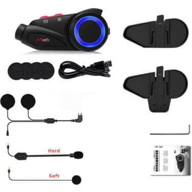 UltraTekno Maxto M3S 2k Hd 1440P Kameralı Intercom Motosiklet Kask Intercom 2