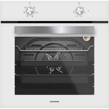 Silverline Beyaz Cam Ankastre Set 3490 Oslo Beyaz Davlumbaz - CS5343W01 Ocak - BO65E1W01 Fırın 4