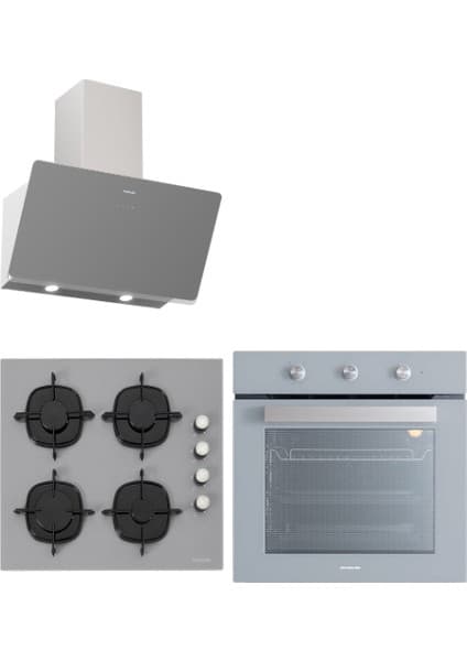 Silverline Sılverlıne 3'lü Ankastre Set (BO6503S01-3457 SOHO-CS5335S02)