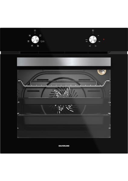 Silverline Siyah Cam BO65E1B01 Fırın 4