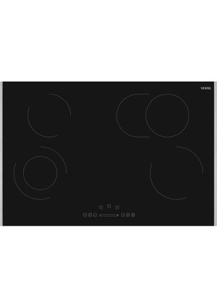 Vestel AO 78370 S Vitroseramik Siyah Ankastre Ocak