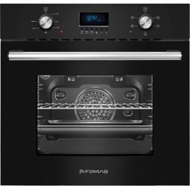 Femaş Siyah Inci 3'lü Ankastre Set ( 5002 Multifonksiyon Siyah Fırın + 3140 Ce Siyah Cam Ocak+ Fd 101 Yatay Siyah Cam Davlumbaz) 3