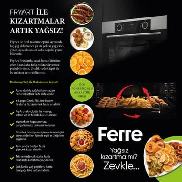 Ferre Fryart Bl Modüler Serisi Siyah Ankastre Cam Set (D063 + BL135 + XE63CS) 8