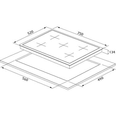 Silverline Silveline CS5365W01 5’Lİ Beyaz Ankastre Ocak 2