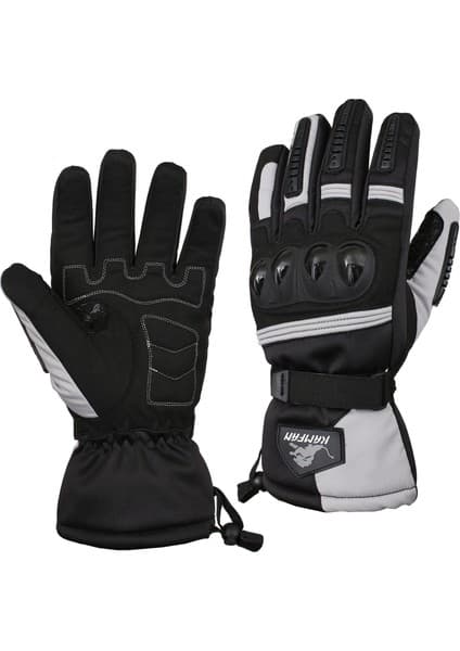 Kamfan Su Geçirmez ve Dokunmatik Ekranlı Kış Motosikleti Eldivenleri 6