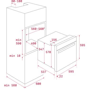 Teka Hlb 840 Ss 70 Lt. Siyah Ankastre Fırın 3
