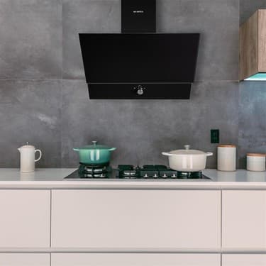 Kumtel Siyah Cam Davlumbaz DA6-830 2