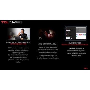 TCL 10 Tab Max Wi-Fi Mavi 64GB 10.3 İnç Tablet 7
