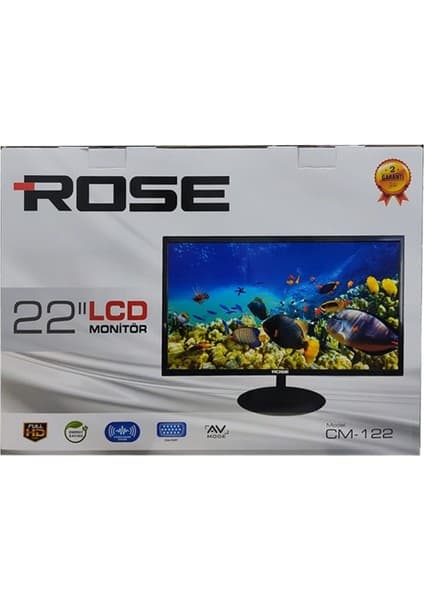 Rose 22 inç LCD Monitör 2560 x 1080 Çözünürlük 75 Hz Yenileme Hızı Ev Kullanıcıları İçin