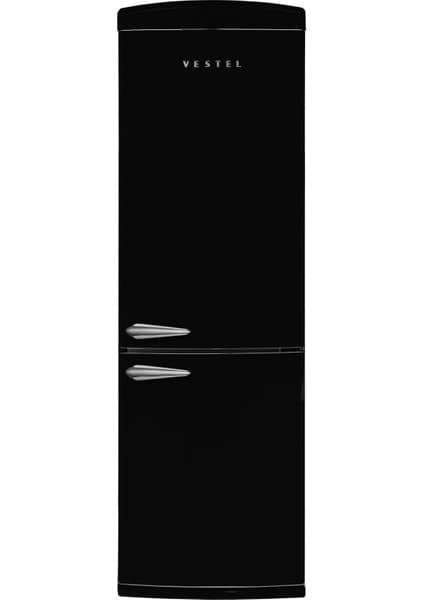 Vestel Retro NFK37201 Siyah F Enerji Sınıfı 331 Lt Buzdolabı