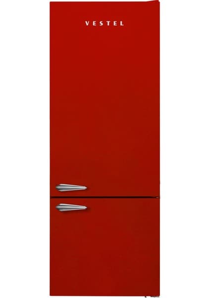 Vestel Retro NFK52101 Kırmızı Buzdolabı