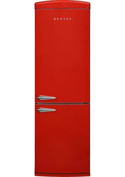 Vestel Retro NFK37201 Kırmızı F Enerji Sınıfı 330 Lt Buzdolabı