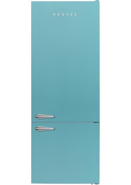 Vestel Retro NFK52001 Düş Mavisi 471 Lt No-Frost Buzdolabı
