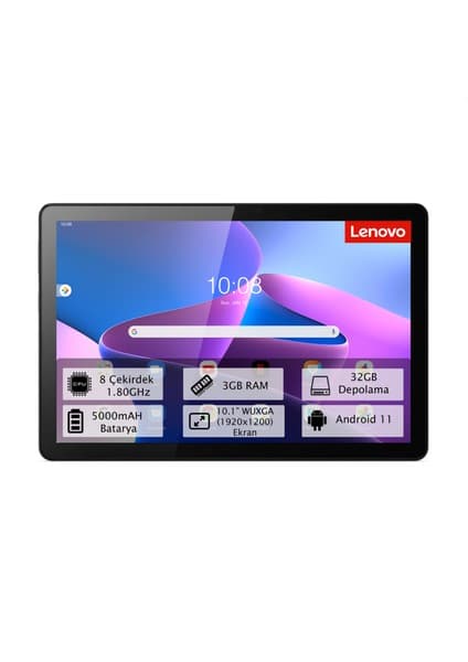 Lenovo Tab M10 3GB 32GB 10.1" Gri Tablet ZAAE0015TR