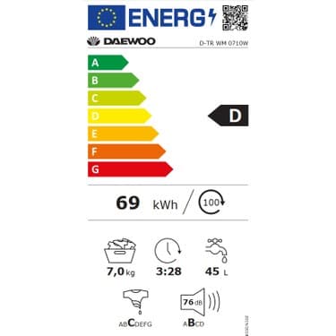 Daewoo TR WM 0710W 7 kg 1000 Devir Çamaşır Makinesi 8