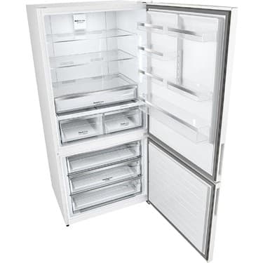 LG Çift Kapılı Buzdolabı 407 Lt E Sınıfı No Frost Beyaz Hızlı Soğutma ve Dondurma Özellikli 5